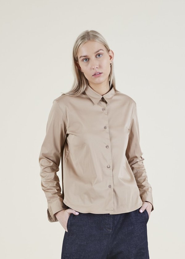 Lareida Clark Stretch Satin Shirt - Cedar Lareida Clark Stretch Satin Shirt - Cedar