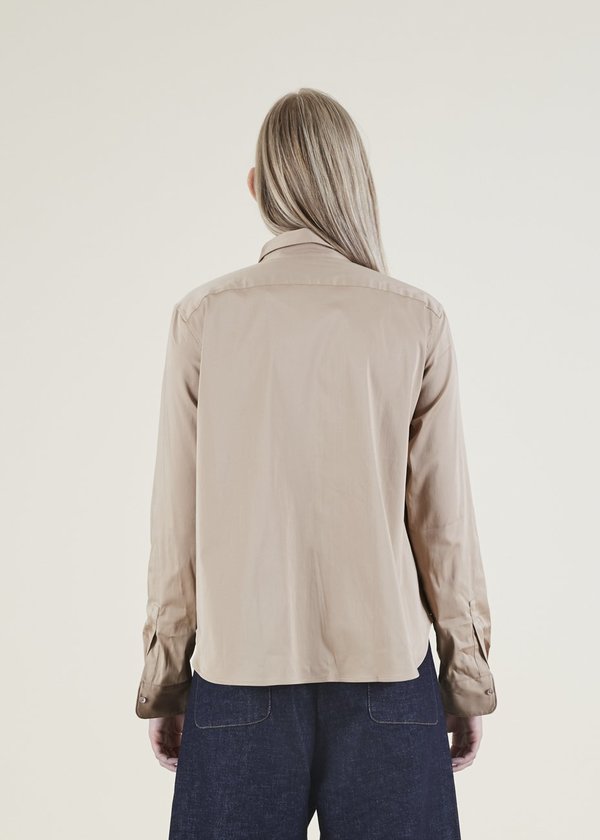 Lareida Clark Stretch Satin Shirt - Cedar Lareida Clark Stretch Satin Shirt - Cedar