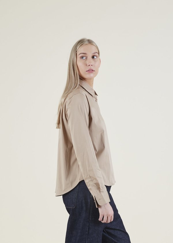 Lareida Clark Stretch Satin Shirt - Cedar Lareida Clark Stretch Satin Shirt - Cedar