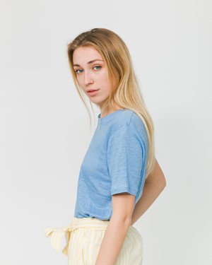 Samsoe & Samsoe Agnes 6680 Tee - Bel Air Blue Samsoe & Samsoe Agnes 6680 Tee - Bel Air Blue