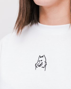 Lazy Oaf I Prefer Dogs T-shirt - White Lazy Oaf I Prefer Dogs T-shirt - White