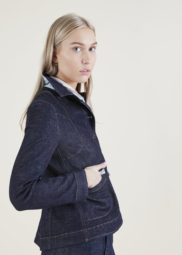 hannoh wessel デニムジャケット H+ Hannoh Wessel Vanessa Washed Denim Jacket | Garmentory