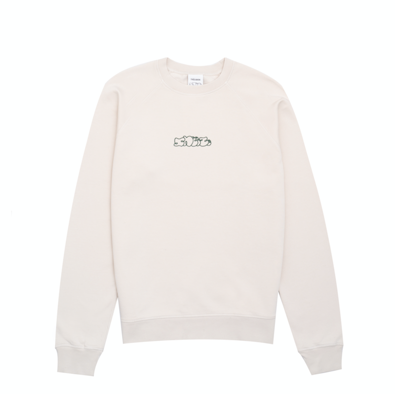 Sneeze Mag Overdye Logo Crewneck Sweatshirt - Oatmeal | Garmentory