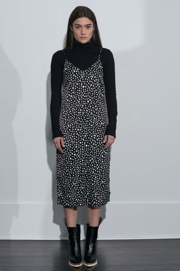 Stateside Leopard Slip Dress - Black Stateside Leopard Slip Dress - Black