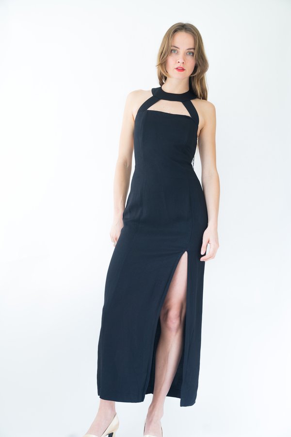 chinese dress ladies Widow Shibari Bondage Graphic Mesh Maxi Dress