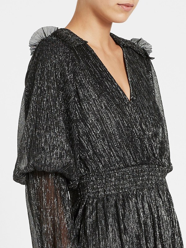 Misa Los Angeles Maeryn Dress - Metallic Black Misa Los Angeles Maeryn Dress - Metallic Black