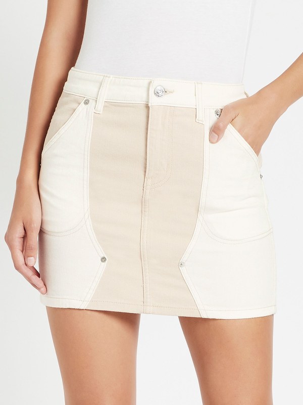 Current Elliott The Agatha Skirt - Oatmeal White Current Elliott The Agatha Skirt - Oatmeal White