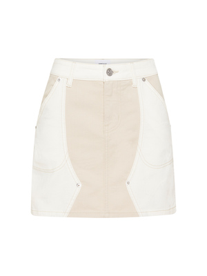 Current Elliott The Agatha Skirt - Oatmeal White Current Elliott The Agatha Skirt - Oatmeal White