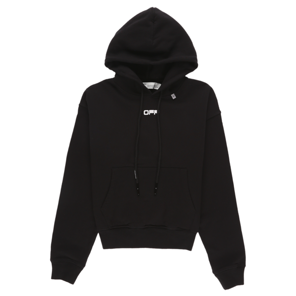Off-White Wavy Line Logo Oversized Hoodie Black on Garmentory