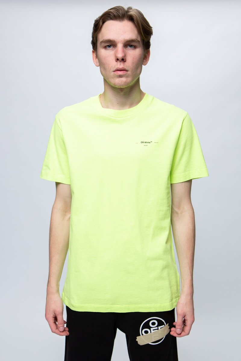 Off-White Arrow Logo Slim T-Shirt - Fluorescent Yellow