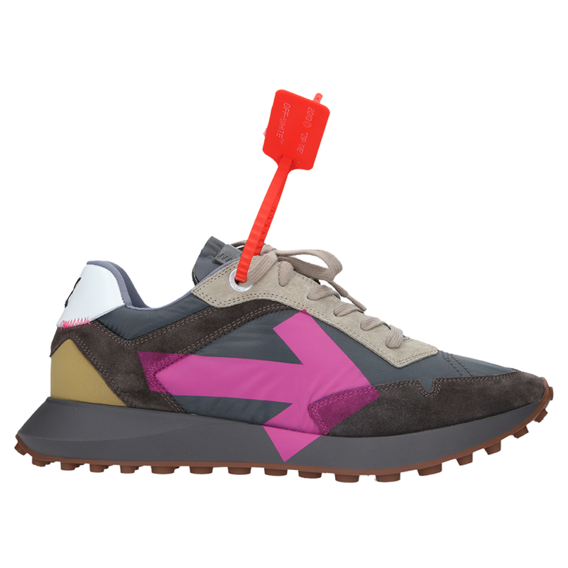 【Off-White】Off Si Ar Zp Off-White Arrow Sneakers - Medium Grey/Fuchsia | Garmentory