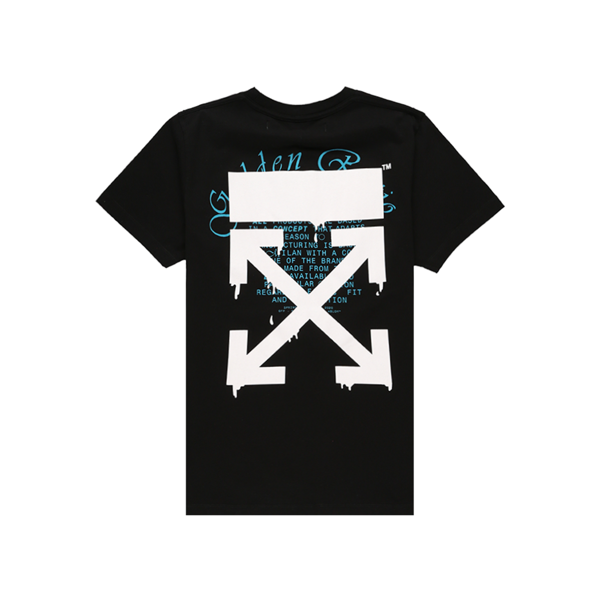 Off-White Dripping Arrows Slim T-Shirt - Black/White | Garmentory