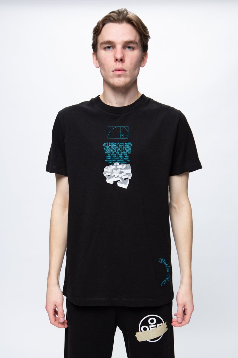 Off-White Dripping Arrows Slim T-Shirt - Black/White | Garmentory