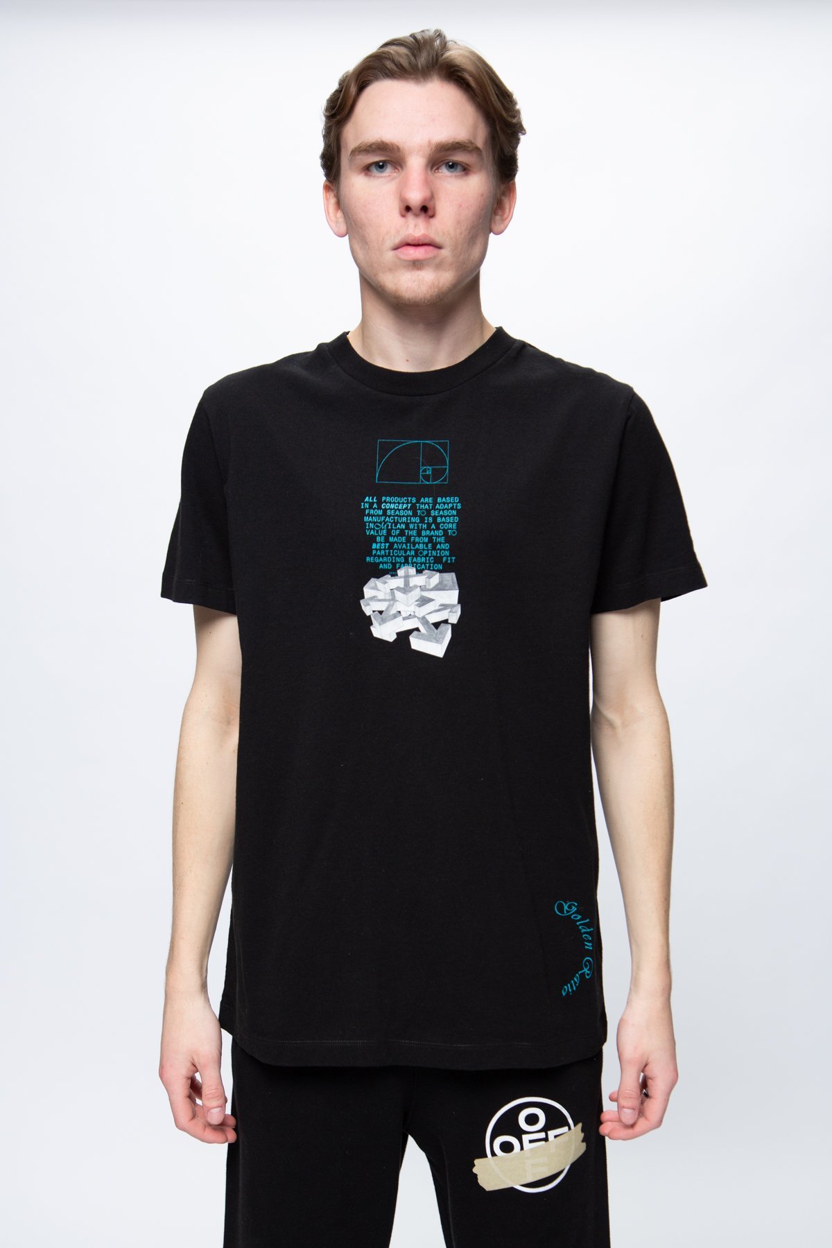 Off-White Dripping Arrows Slim T-Shirt - Black/White | Garmentory