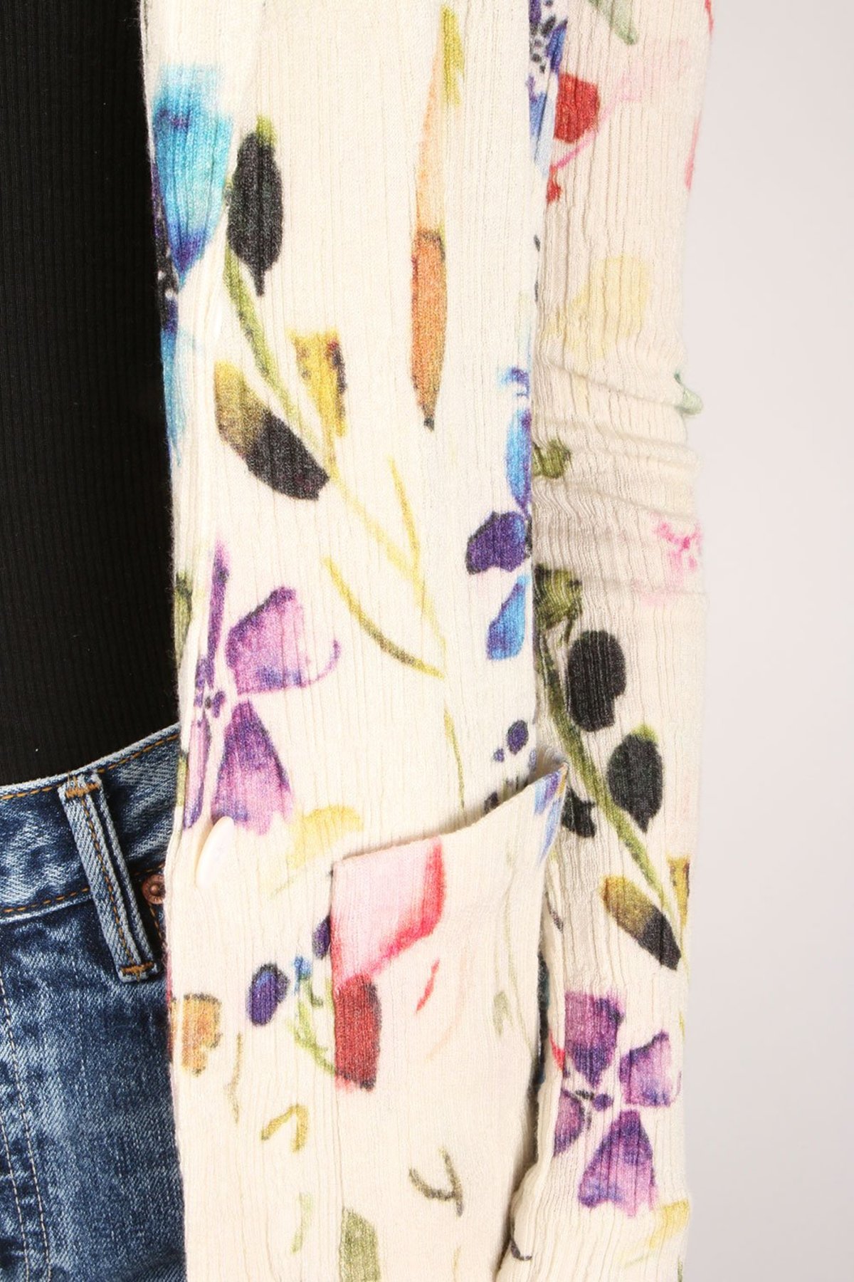 Avant Toi Hand Painted Jacket - Floral - Image 4 of 4