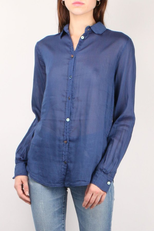 Forte Forte Voile Jewel Shirt - Indaco Forte Forte Voile Jewel Shirt - Indaco