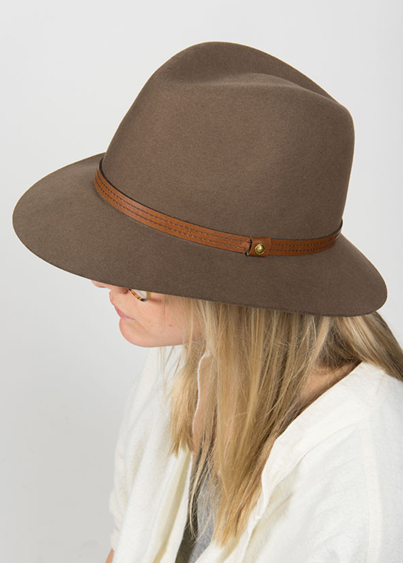 Rag & Bone - Floppy Brim Fedora in Pecan | Garmentory display picture 3