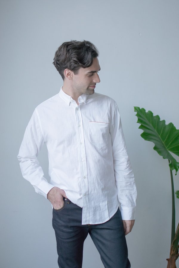 Billy Reid MSL Pocket Shirt - White Billy Reid MSL Pocket Shirt - White