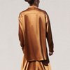 SIES MARJAN Kiki Crinkled Satin Oversized Shirt - Praline - Thumbnail 5