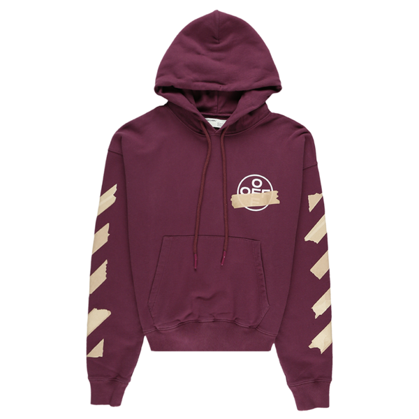 Off-White Tape Arrows Oversized Hoodie - Purple | Garmentory