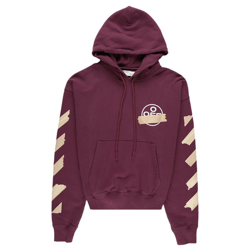 Off-White Tape Arrows Oversized Hoodie - Purple | Garmentory