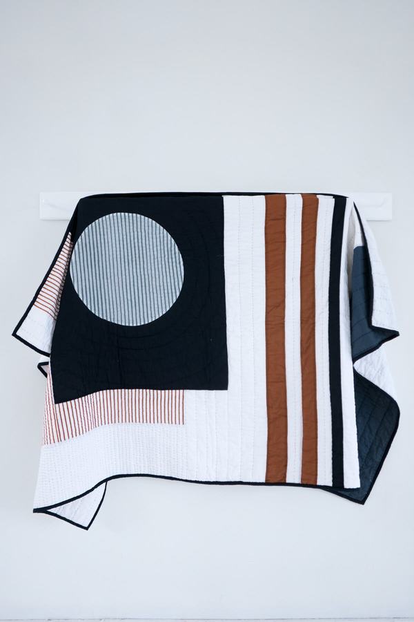 Karu Block Print Patchwork Quilt - Midnight/Rust Karu Block Print Patchwork Quilt - Midnight/Rust