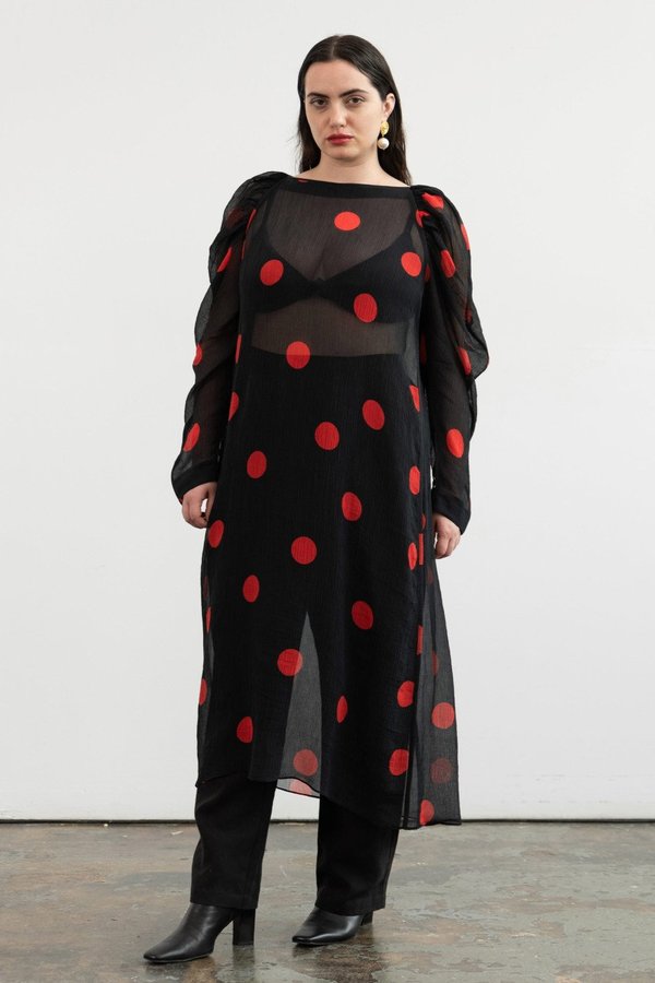 Mara Hoffman Elisabetta Dress - Black/Red Polka Dots Mara Hoffman Elisabetta Dress - Black/Red Polka Dots