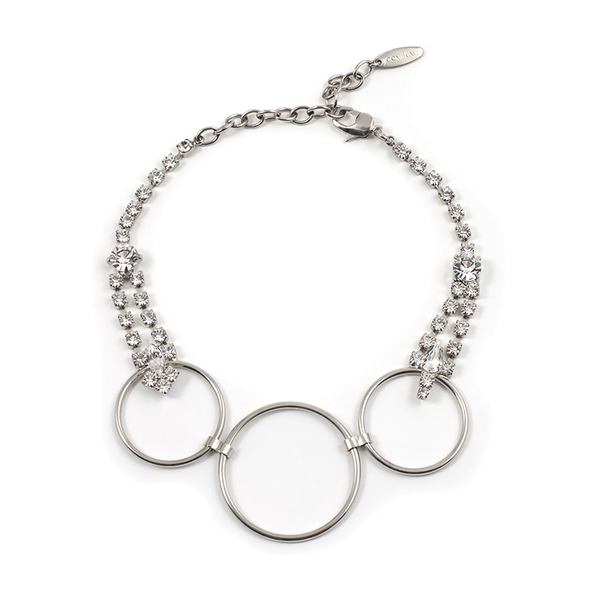 Joomi Lim Multi Hoop Choker with Crystals - Crystal Joomi Lim Multi Hoop Choker with Crystals - Crystal