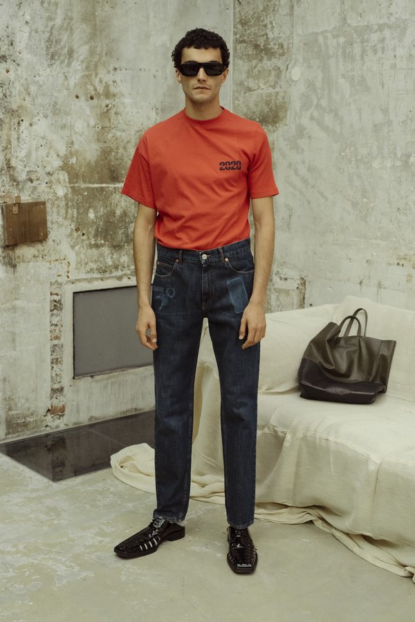 Martine Rose Apache Side Rib 20/20 Tee - red Martine Rose Apache Side Rib 20/20 Tee - red