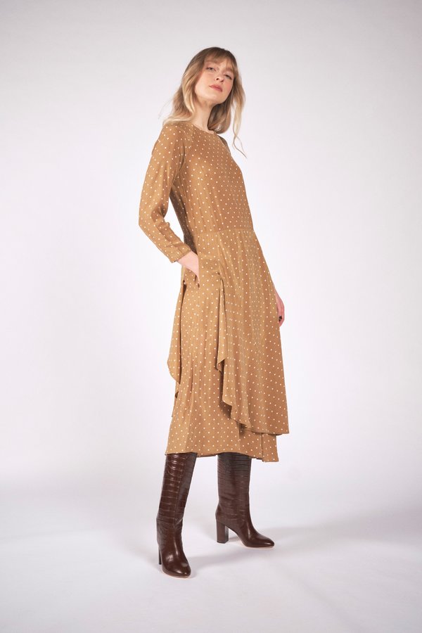 Maria Stanley WILLA DRESS - mushroom dot Maria Stanley WILLA DRESS - mushroom dot