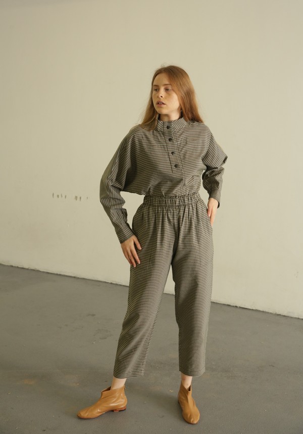 MR. LARKIN BELL PLAID PANT - OLIVE PLAID MR. LARKIN BELL PLAID PANT - OLIVE PLAID