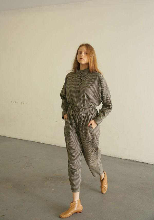 MR. LARKIN BELL PLAID PANT - OLIVE PLAID MR. LARKIN BELL PLAID PANT - OLIVE PLAID