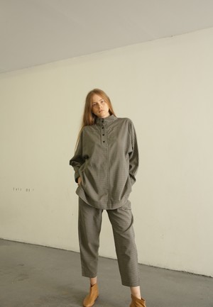 MR. LARKIN BELL PLAID PANT - OLIVE PLAID MR. LARKIN BELL PLAID PANT - OLIVE PLAID