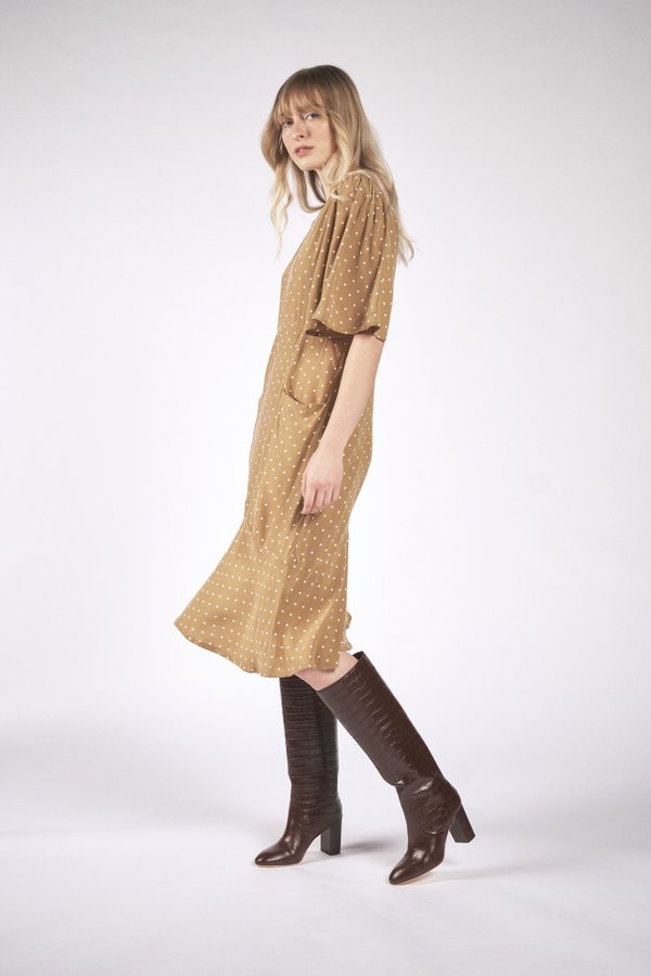 Maria Stanley Hailey Dress - Dotted Mushroom Maria Stanley Hailey Dress - Dotted Mushroom