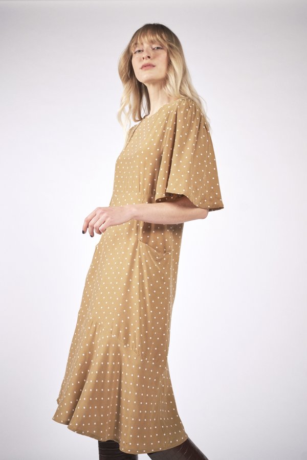 Maria Stanley Hailey Dress - Dotted Mushroom Maria Stanley Hailey Dress - Dotted Mushroom