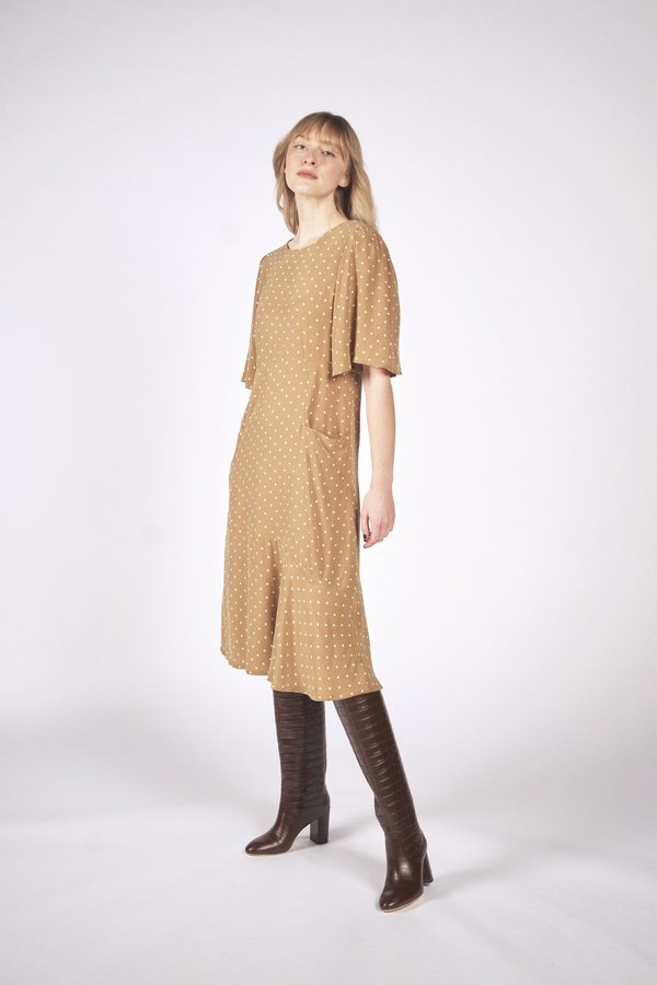 Maria Stanley Hailey Dress - Dotted Mushroom Maria Stanley Hailey Dress - Dotted Mushroom