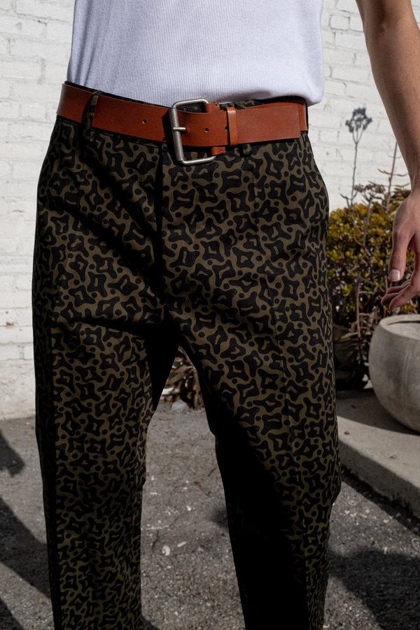 Marni Heavy Cotton Cropped Pants - Camo Cells Marni Heavy Cotton Cropped Pants - Camo Cells