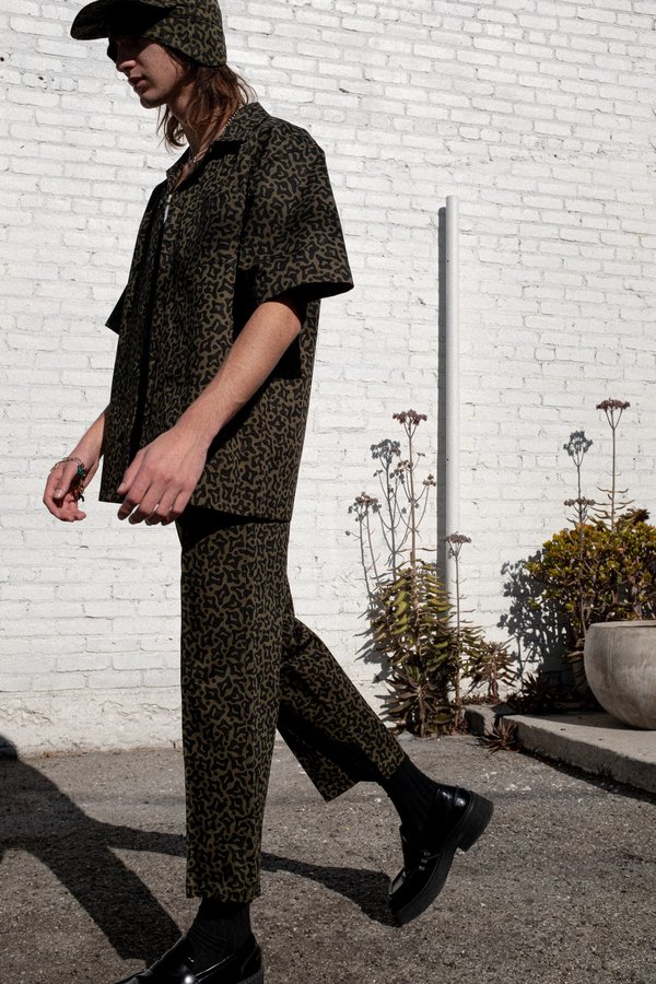 Marni Heavy Cotton Cropped Pants - Camo Cells Marni Heavy Cotton Cropped Pants - Camo Cells