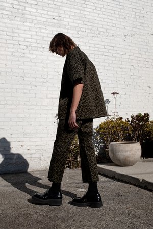 Marni Heavy Cotton Cropped Pants - Camo Cells Marni Heavy Cotton Cropped Pants - Camo Cells