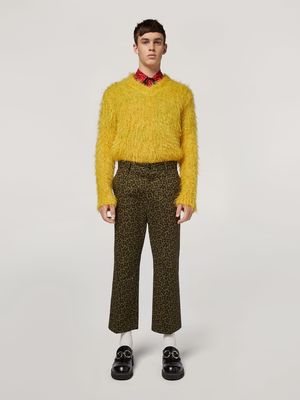 Marni Heavy Cotton Cropped Pants - Camo Cells Marni Heavy Cotton Cropped Pants - Camo Cells