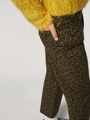 Marni Heavy Cotton Cropped Pants - Camo Cells Marni Heavy Cotton Cropped Pants - Camo Cells