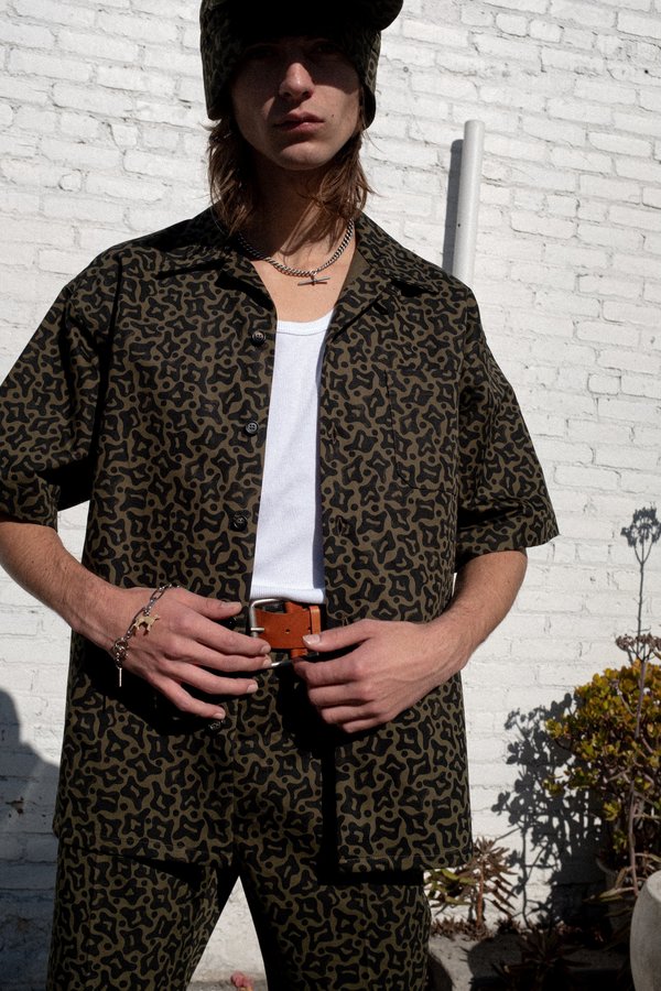 Marni Heavy Cotton Cells Print Shirt - Camo Marni Heavy Cotton Cells Print Shirt - Camo