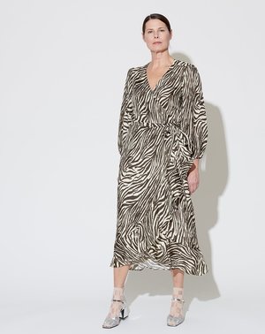 No.6 Noma Wrap Dress - Coffee/Cream Zebra No.6 Noma Wrap Dress - Coffee/Cream Zebra