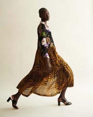 No.6 Roman Dress - Zebra/Hyacinth No.6 Roman Dress - Zebra/Hyacinth