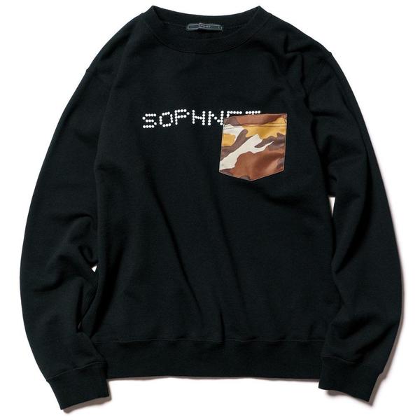 SOPHNET. Pocket Crew Neck Sweat - black SOPHNET. Pocket Crew Neck Sweat - black
