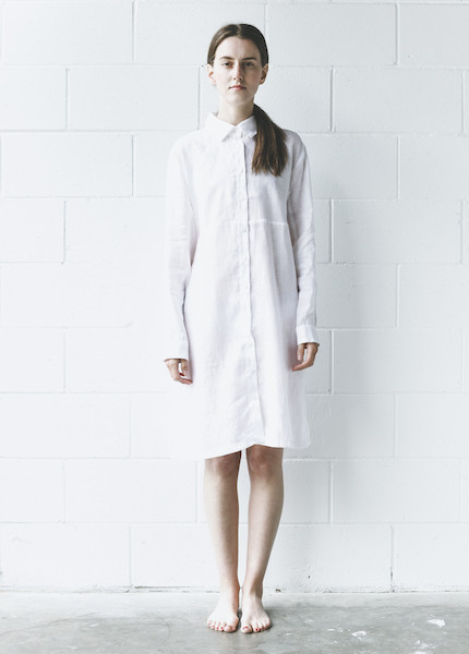 The Sleep Shirt - Button Down Sleep Shirt in White Linen The Sleep Shirt - Button Down Sleep Shirt in White Linen