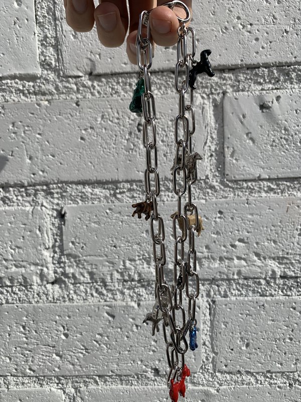 Marni Silver Chain Toy Charm Necklace Marni Silver Chain Toy Charm Necklace