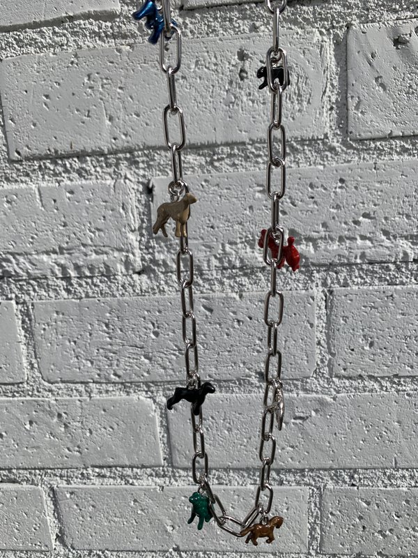 Marni Silver Chain Toy Charm Necklace Marni Silver Chain Toy Charm Necklace