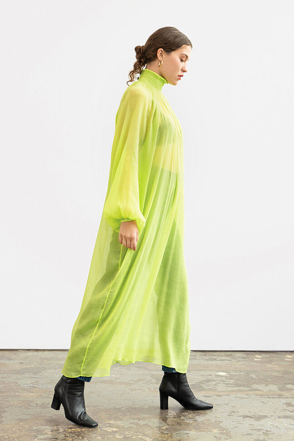slim fit dress slacks ASOS DESIGN Ruched Corset Bandeau Mini Dress In Neon Green