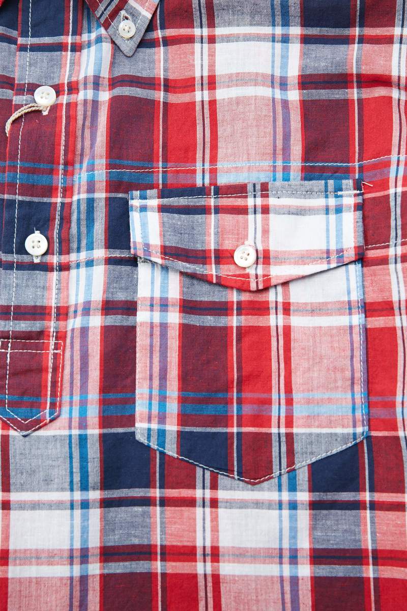 トップス ENGINEERED GARMENTS Popover Shirt Madras Engineered Garments Popover BD Shirt in Madras Dobby